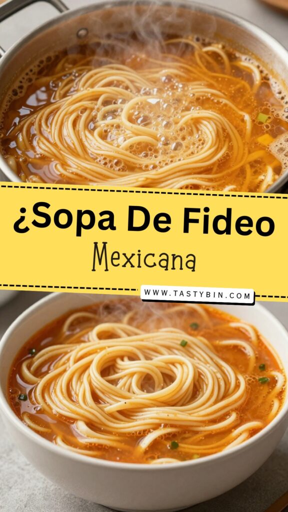 Sopa de Fideo Mexicana Receta