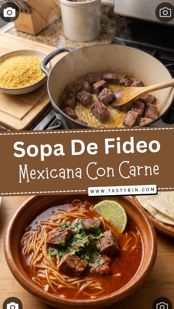 Sopa de Fideo Mexicana Receta