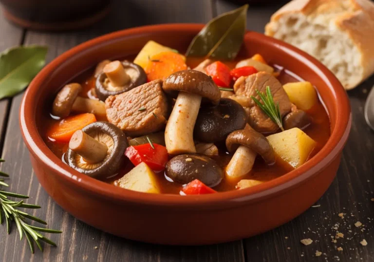 setas en caldereta extremeña